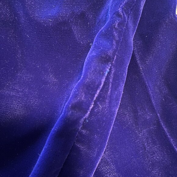 Vintage Cynthia Rowley Royal Purple Velvet Pants 90's Dream - Picture 7 of 9